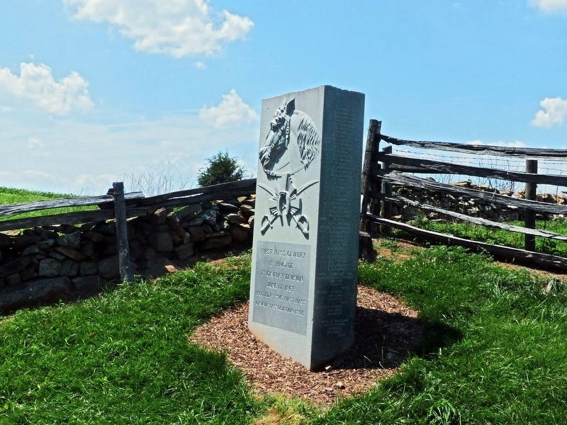 First Mass. Cavalry Marker. Click for full size. First Mass. Cavalry Marker image. Click for full size.