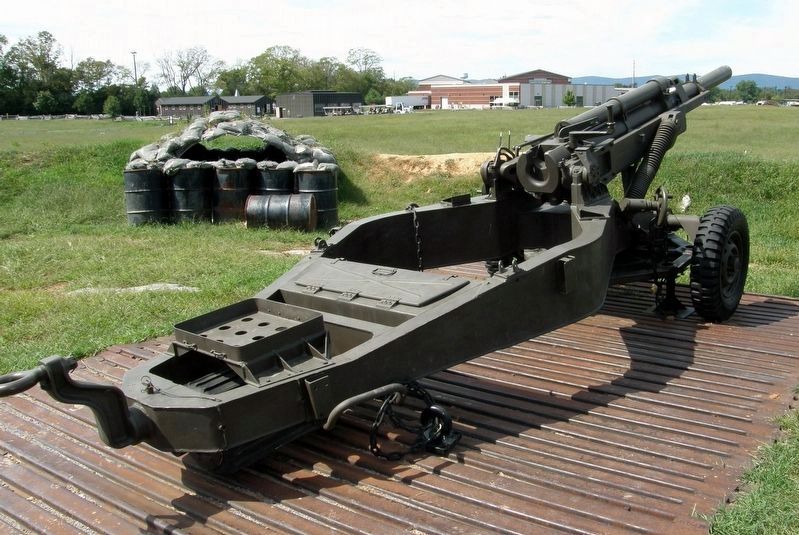 M102 105mm Towed Light Artillery on display image. Click for full size.
