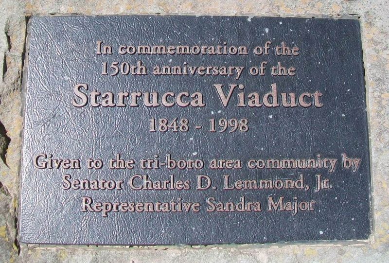 Starrucca Viaduct 150th Marker. Click for full size. Starrucca Viaduct 150th Marker image. Click for full size.