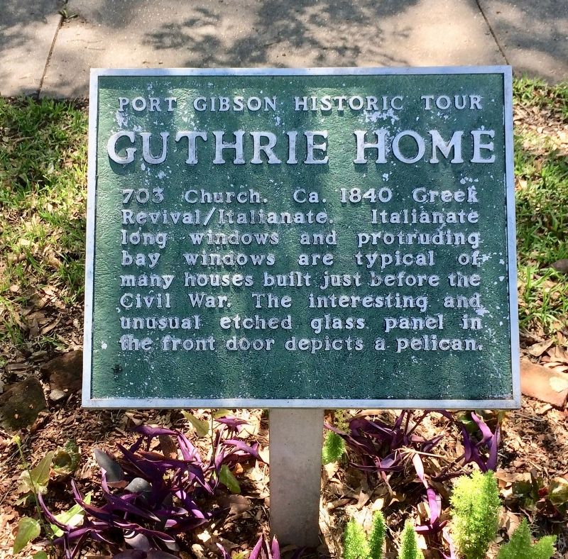 Guthrie Home Marker. Click for full size. Guthrie Home Marker image. Click for full size.