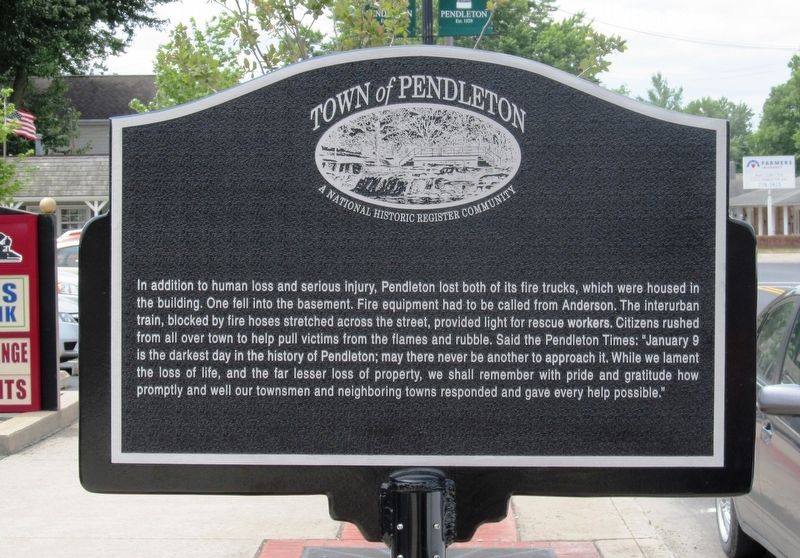 Pendleton Town Hall Explosion Marker image. Click for full size.