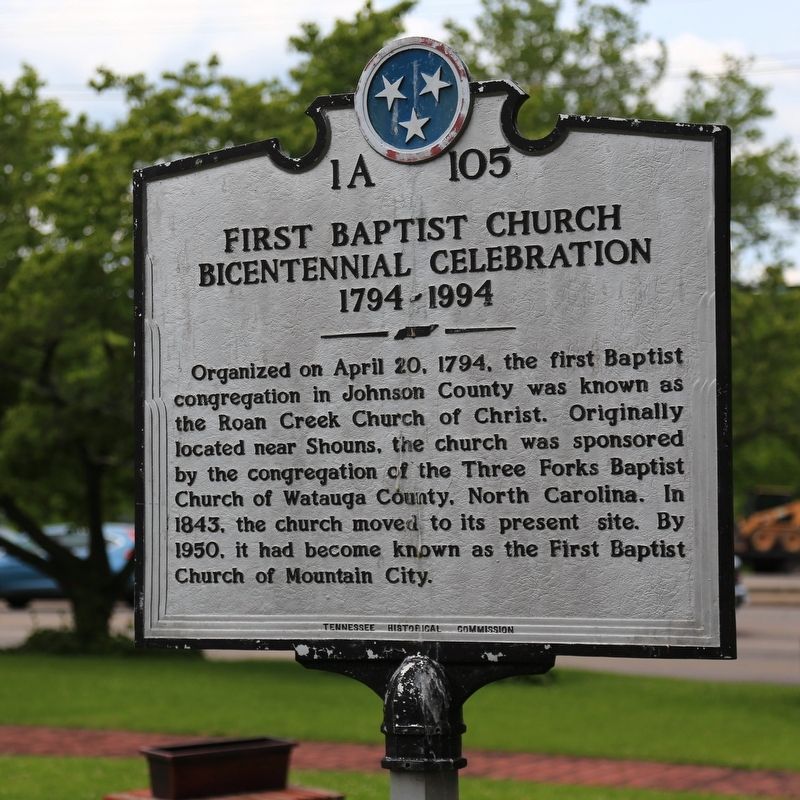First Baptist Church Bicentennial Celebration Marker image. Click for full size.