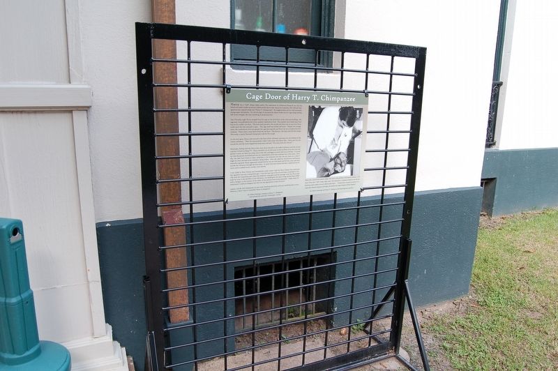 Cage Door of Harry T. Chimpsnzee Marker image. Click for full size.