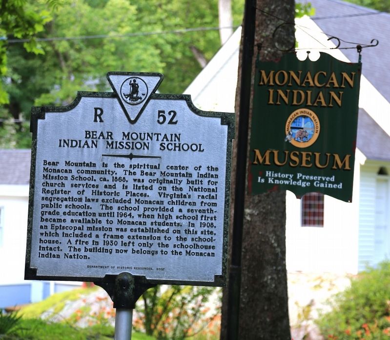 Bear Mountain Indian Mission School Marker image. Click for full size.