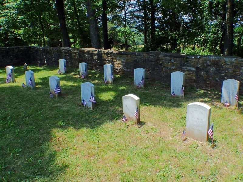 Graves of 12 Union Soldiers Killed in the July 6 encounter near Mt. Zion Church image. Click for full size.