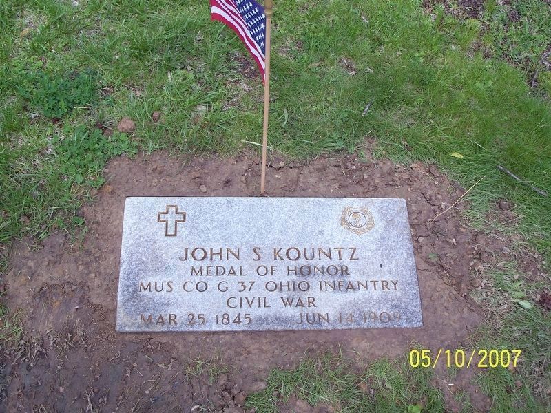 John S. Kountz-Medal of Honor Grave Marker image. Click for full size.