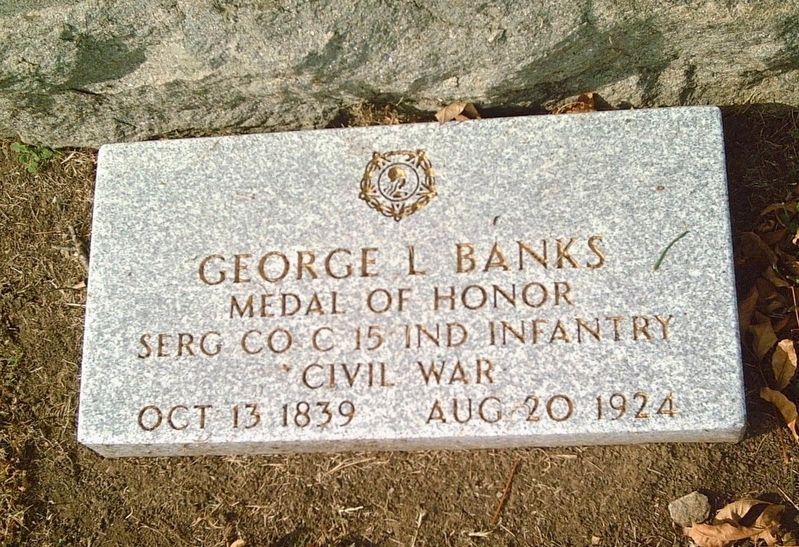 George L. Banks Medal of Honor grave marker image. Click for full size.
