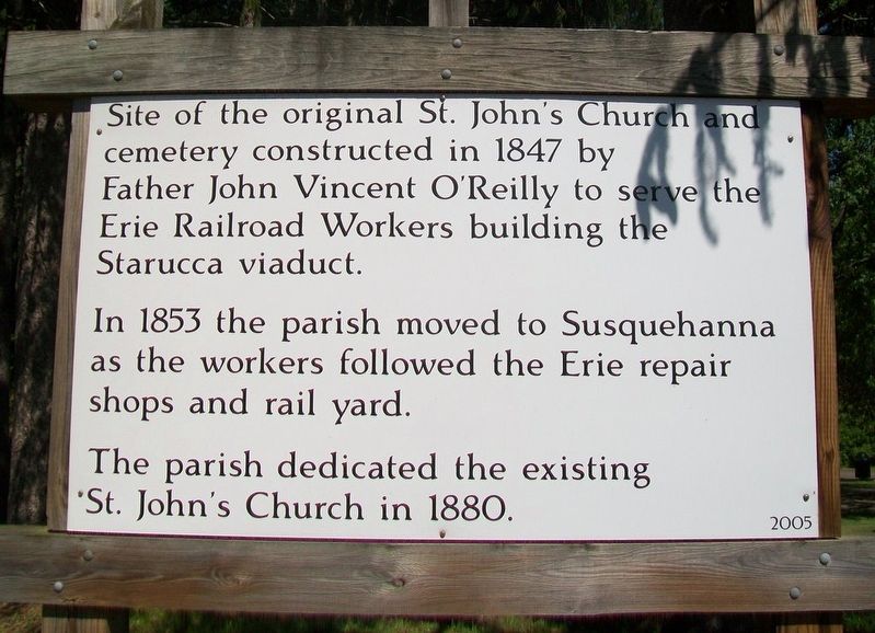Site of St. John's Church and Cemetery Marker. Click for full size. Site of St. John's Church and Cemetery Marker image. Click for full size.