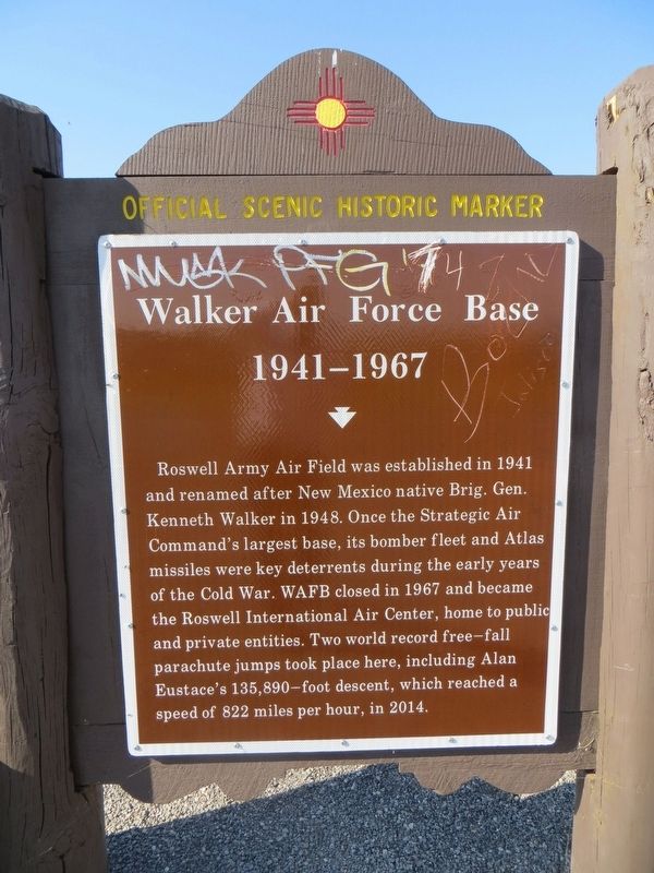 Walker Air Force Base Marker image. Click for full size.