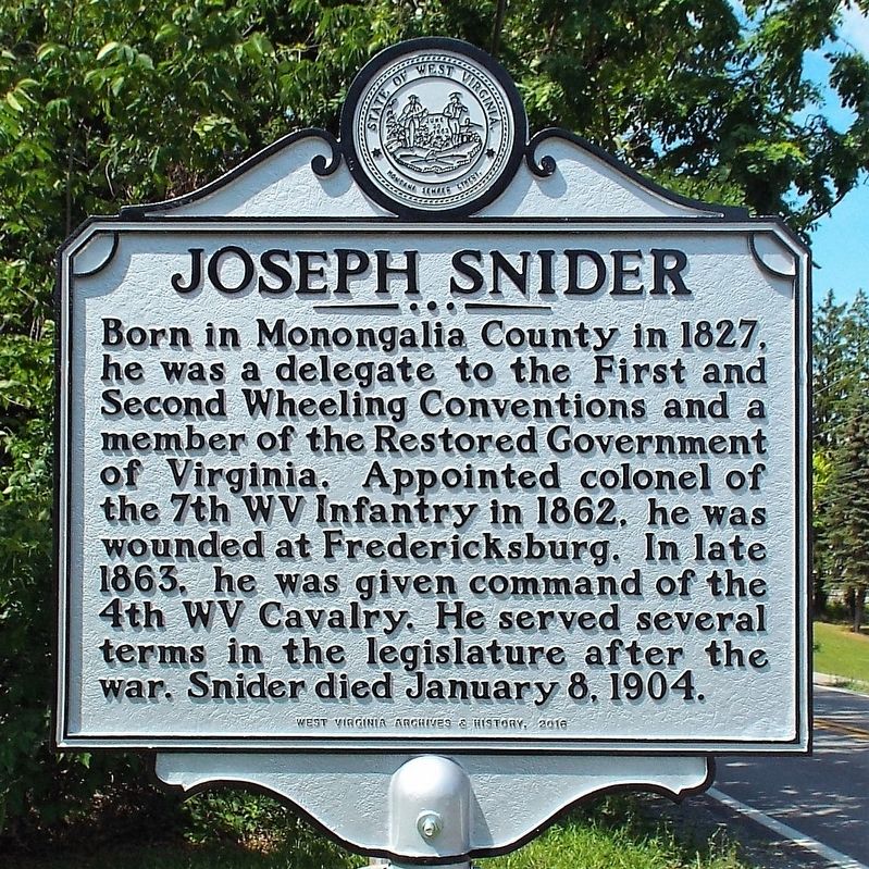 Joseph Snider Marker image. Click for full size.