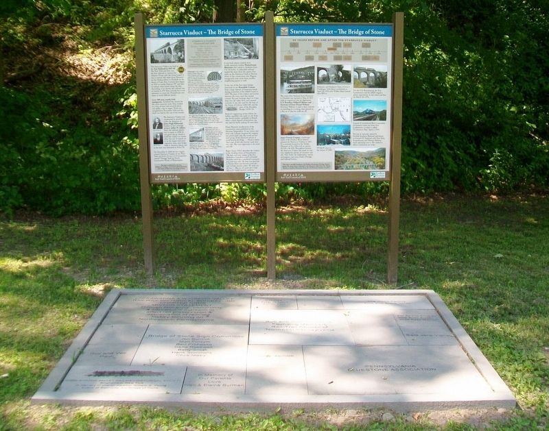 Starrucca Viaduct - The Bridge of Stone Marker Panels and Donor Pavers image. Click for full size.