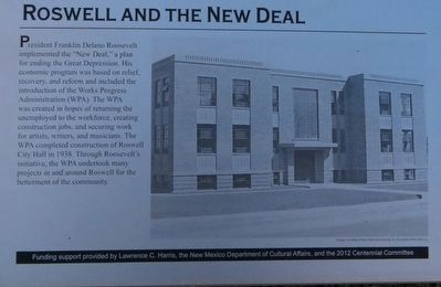 Roswell and the New Deal Marker image. Click for full size.