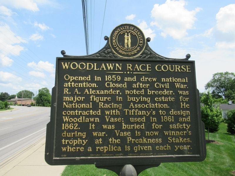 Woodlawn Race Course Marker image. Click for full size.
