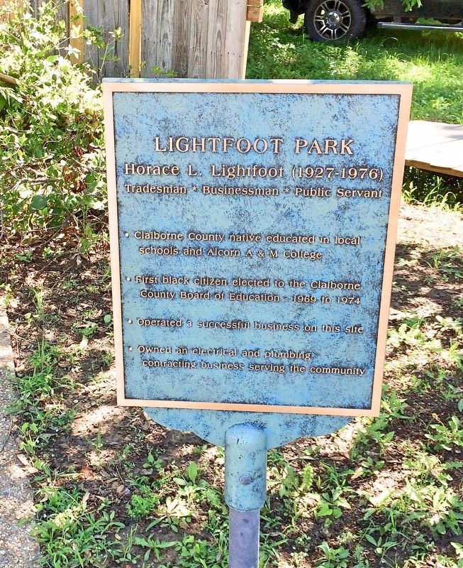 Lightfoot Park Marker. Click for full size. Lightfoot Park Marker image. Click for full size.