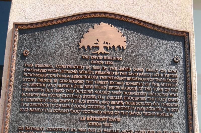 The Davis Building Marker image. Click for full size.