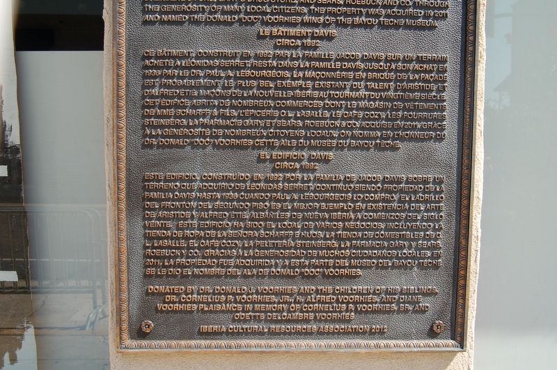 The Davis Building Marker image. Click for full size.