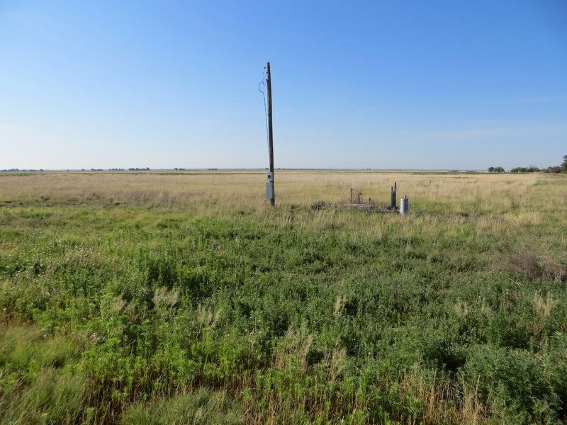 <i>site of</i> First Irrigation Well in Bailey County Marker. Click for full size. <i>site of</i> First Irrigation Well in Bailey County Marker image. Click for full size.
