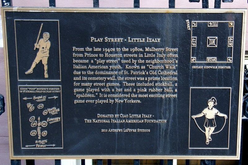 Play Street - Little Italy Marker. Click for full size. Play Street - Little Italy Marker image. Click for full size.