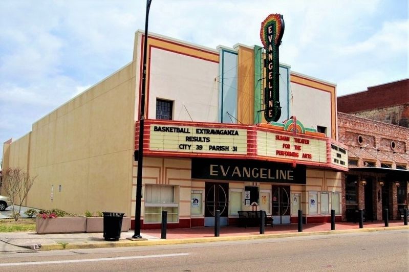 Evangeline Theater Marker image. Click for full size.