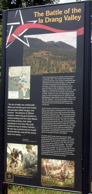 The battle of the Ia Drang Valley Marker image. Click for full size.