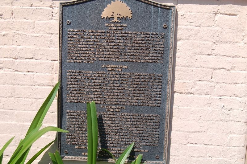 Bazus Building Marker. Click for full size. Bazus Building Marker image. Click for full size.