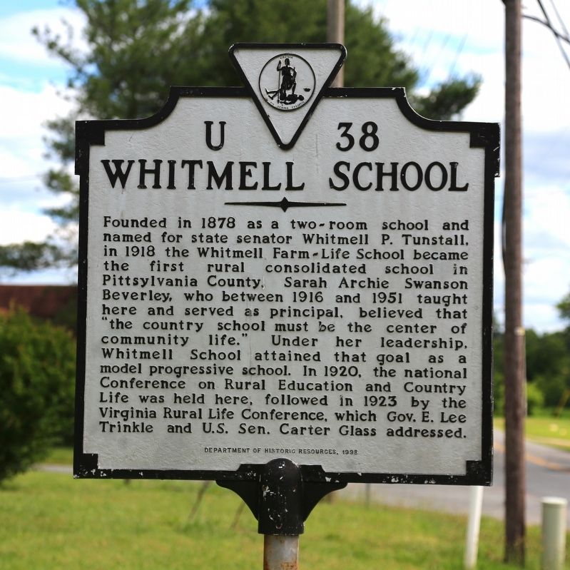 Whitmell School Marker image. Click for full size.