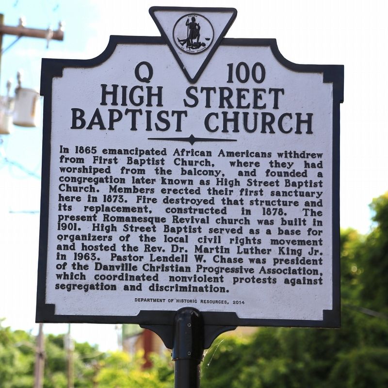 High Street Baptist Church Marker image. Click for full size.