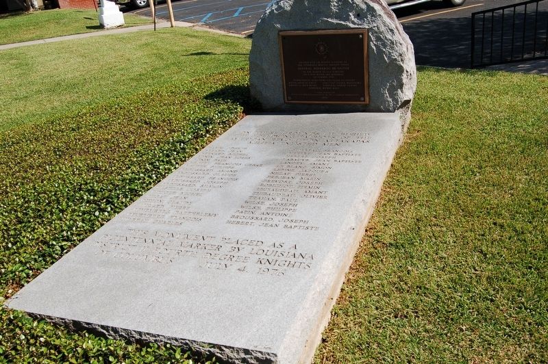 On This Site Lie Buried Officers of The Attakapas Militia Marker image. Click for full size.