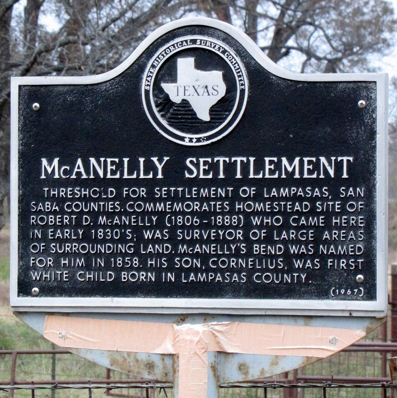 McAnelly Settlement Texas Historical Marker image. Click for full size.