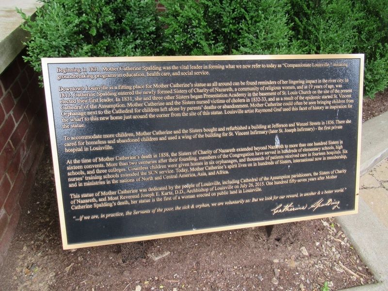 Mother Catherine Spaulding Marker image. Click for full size.