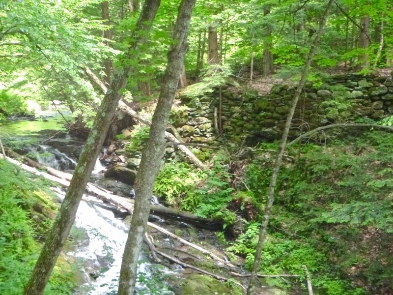 Remnants of Slate Pencil Manufacturing Hydro Power Foundation. Click for full size. Remnants of Slate Pencil Manufacturing Hydro Power Foundation image. Click for full size.