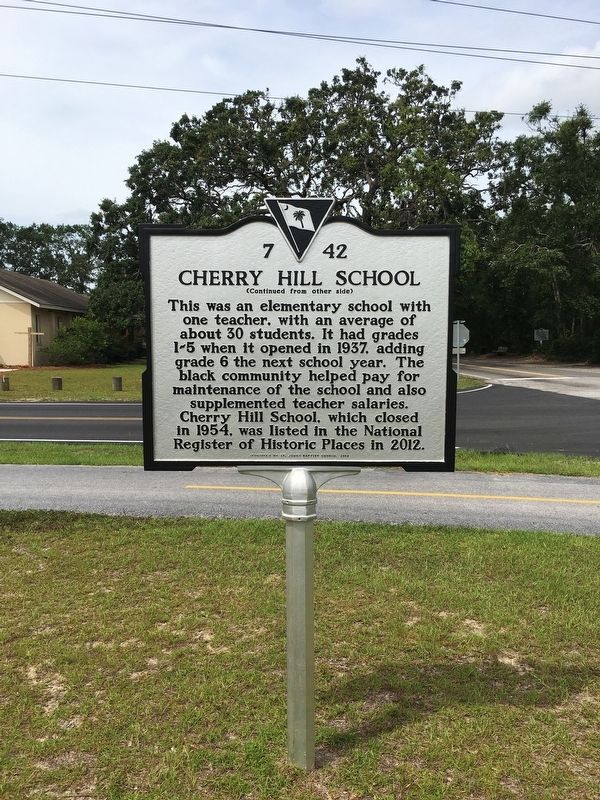 Cherry Hill School Marker (Reverse Side) image. Click for full size.