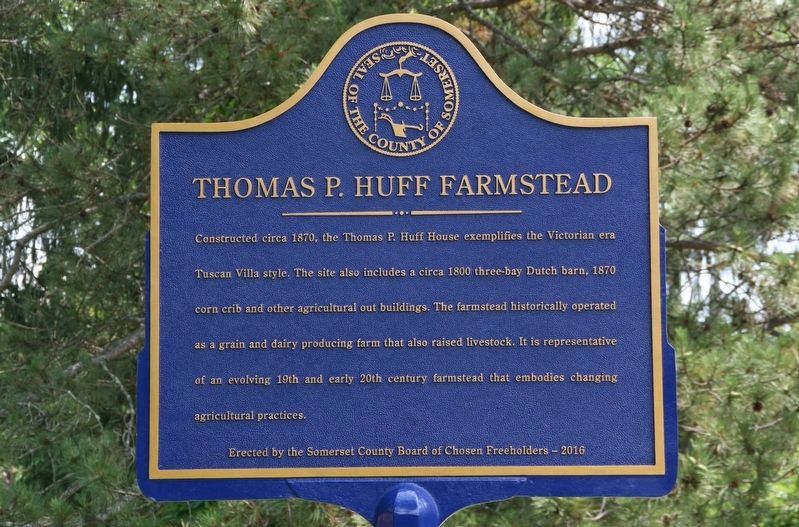Thomas P. Huff Farmstead Marker image. Click for full size.