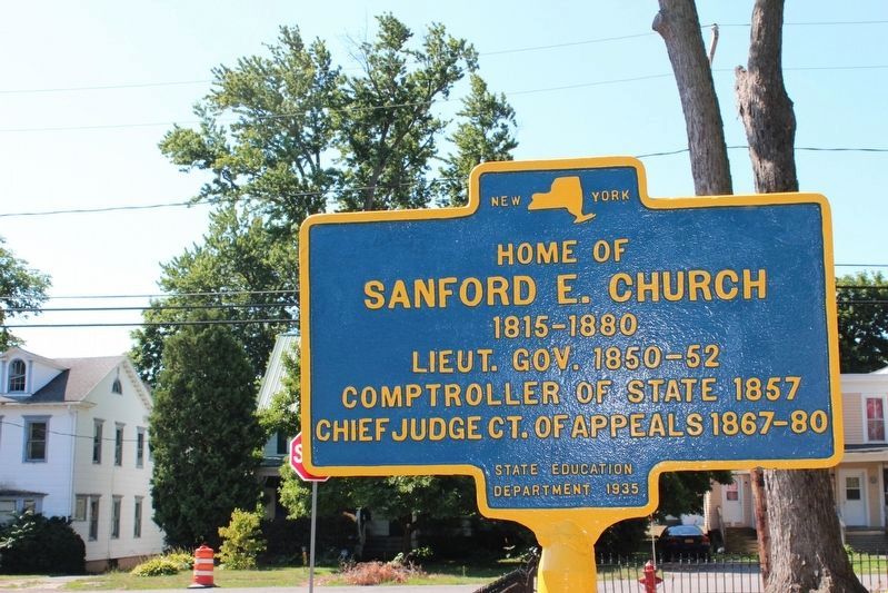 Home of Sanford E. Church Marker image. Click for full size.