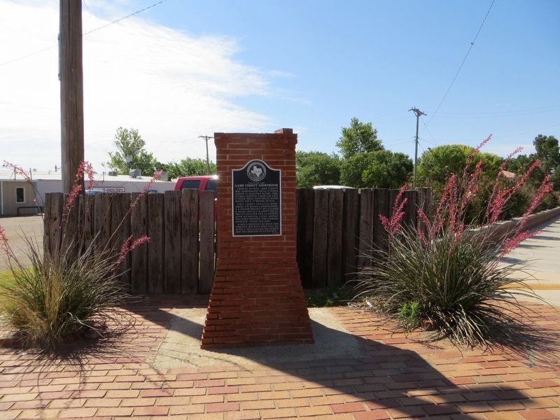 Site of the First Lamb County Courthouse Marker image. Click for full size.