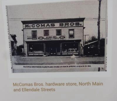 McComas Bros. hardware store, North Main and Ellendale Streets image. Click for full size.