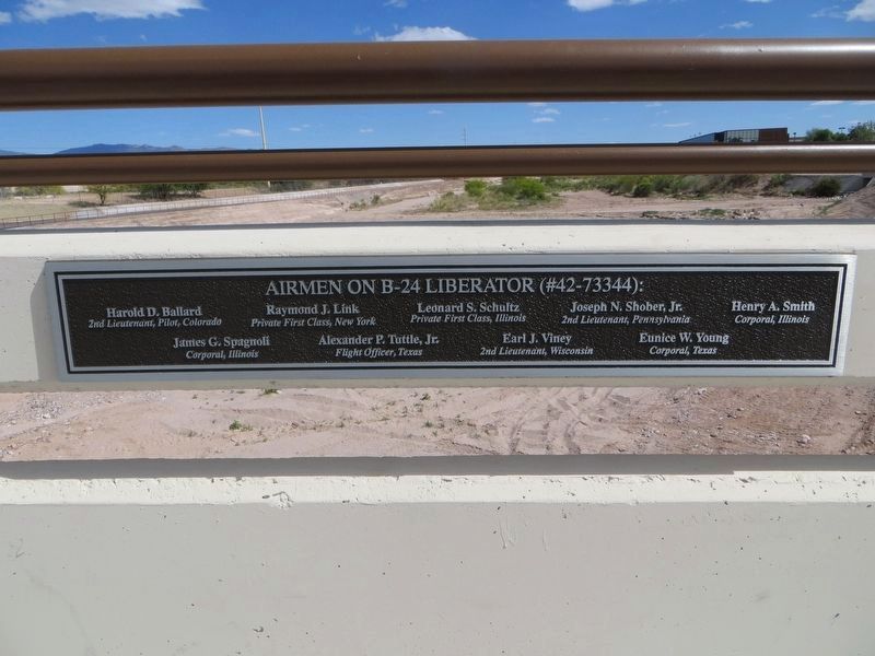 <i>Plaque to left of Airmen Memorial Bridge Marker</i> image. Click for full size.