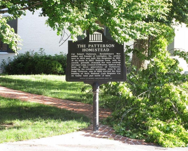 The Patterson Homestead Marker image. Click for full size.