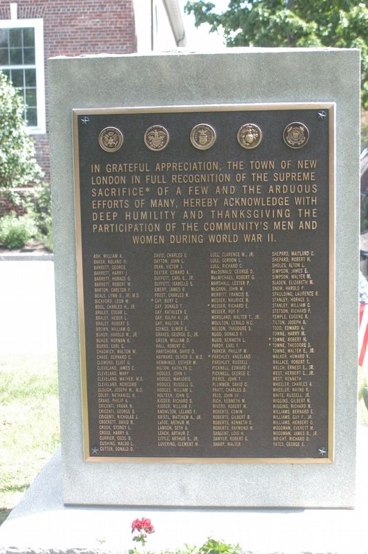 New London NH War memorial Marker image. Click for full size.