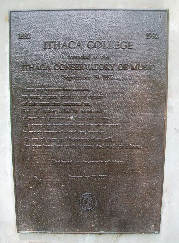 Ithaca College Marker image. Click for full size.