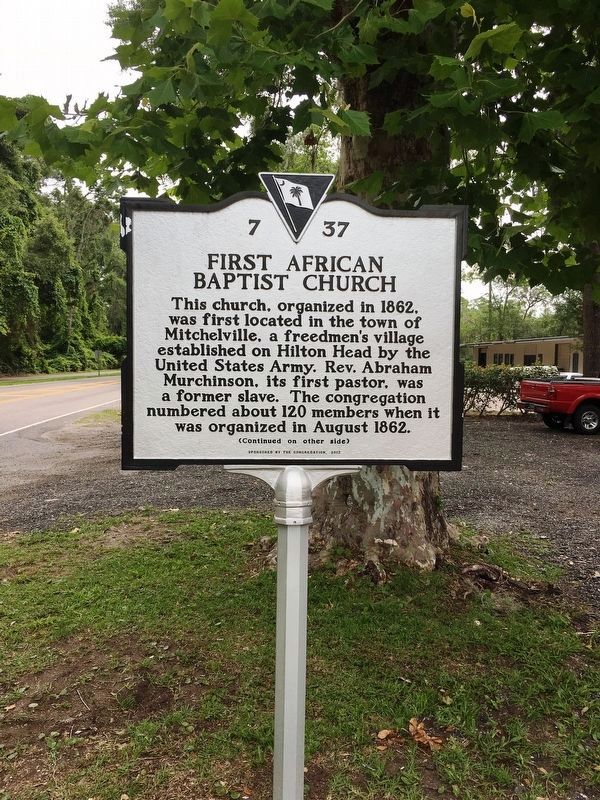 First African Baptist Church Marker (front) image. Click for full size.