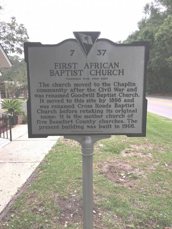 First African Baptist Church Marker (back) image. Click for full size.