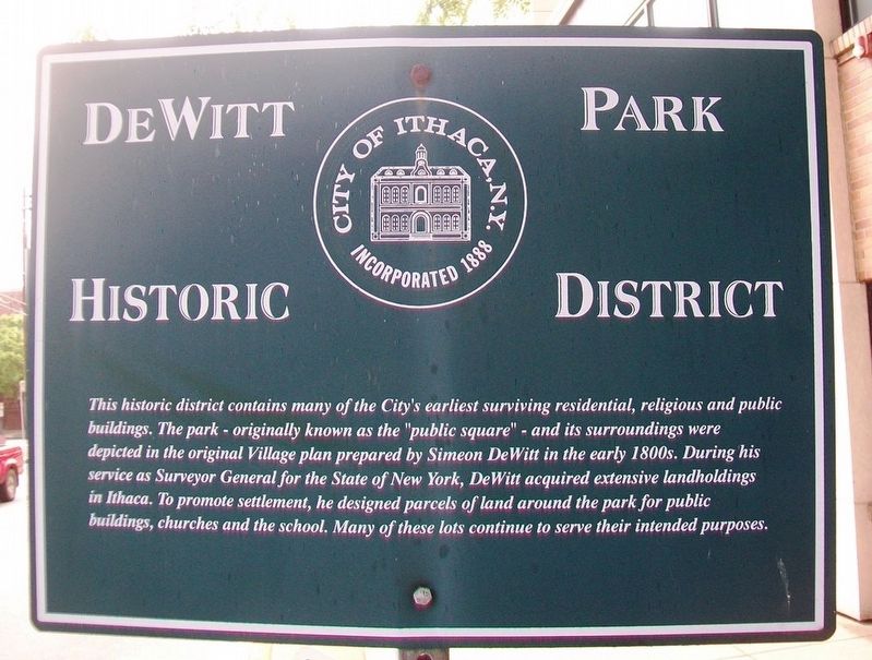DeWitt Park Historic District Marker image. Click for full size.