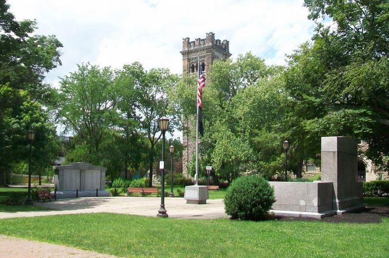 Tompkins County War Memorials in DeWitt Park image. Click for full size.