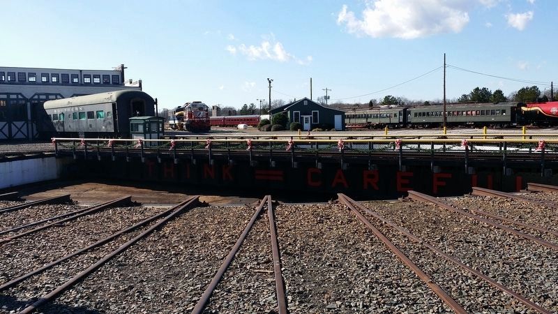 Spencer Shops Roundhouse and Turntable Marker. Click for full size. Spencer Shops Roundhouse and Turntable Marker image. Click for full size.
