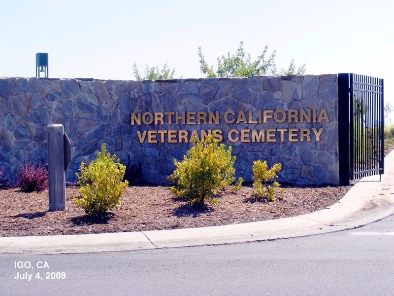 Entrance to the Northern California Veterans Cemetery image. Click for full size.