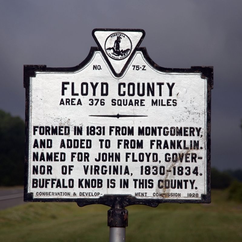 Floyd County Face of Marker. Click for full size. Floyd County Face of Marker image. Click for full size.