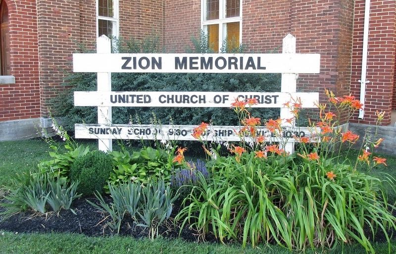 Zion Memorial Church Marker image. Click for full size.
