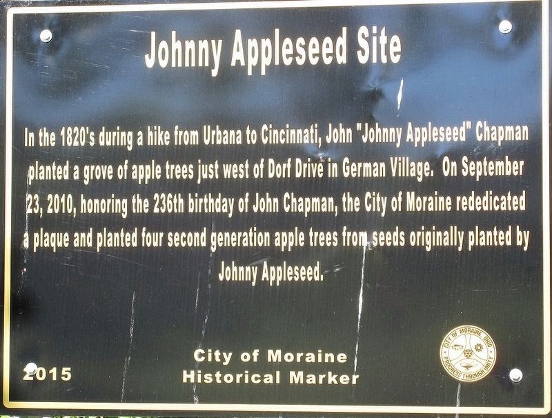 Johnny Appleseed Site Marker image. Click for full size.