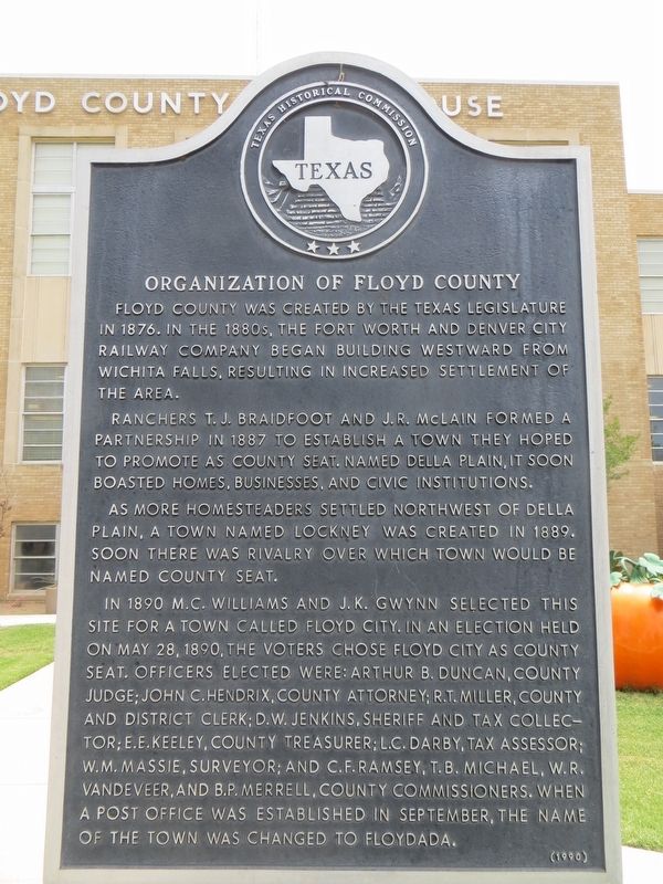 Organization of Floyd County Marker image. Click for full size.